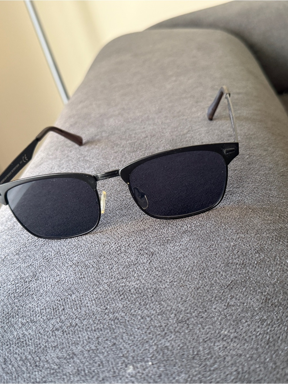 ⁠American Eagle Men's Black Browline / Clubmaster Sunglasses (Model 5237)⁠